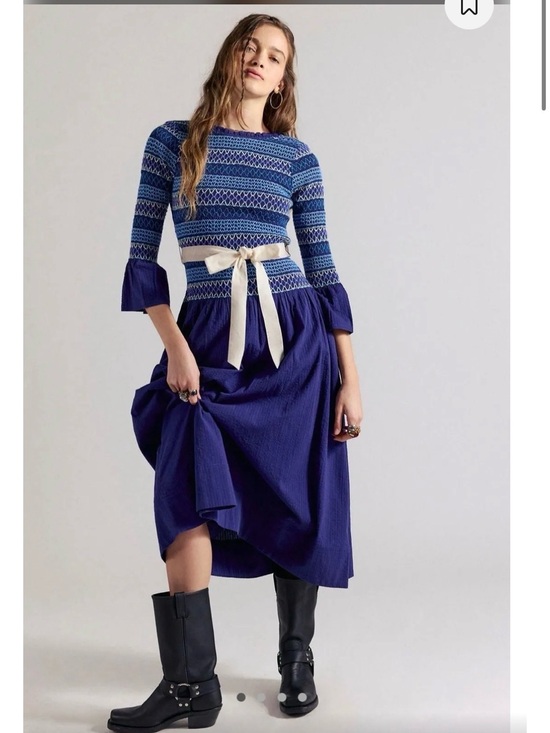 Free People Dresses & Skirts - Free People / Guiding Star Smocked Midi Dress /NWT